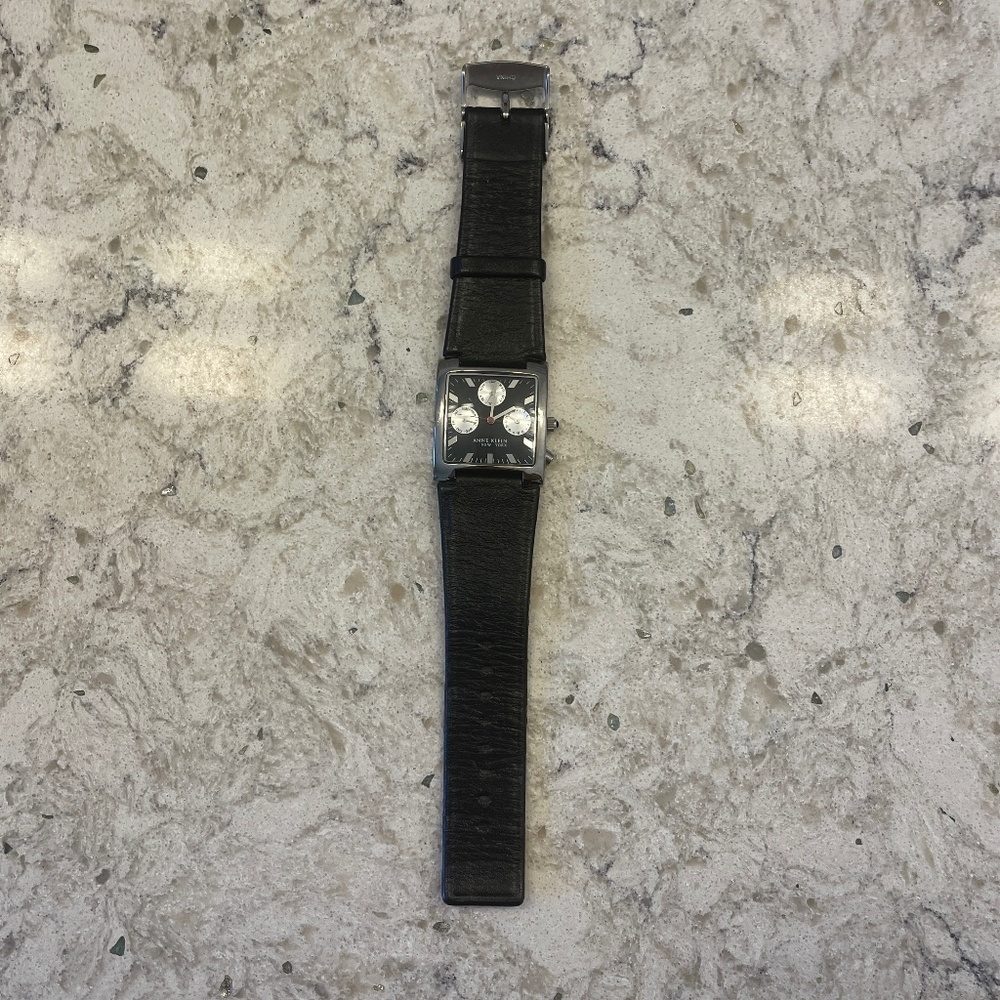 Anne Klein‎ Watch black & silver tone
